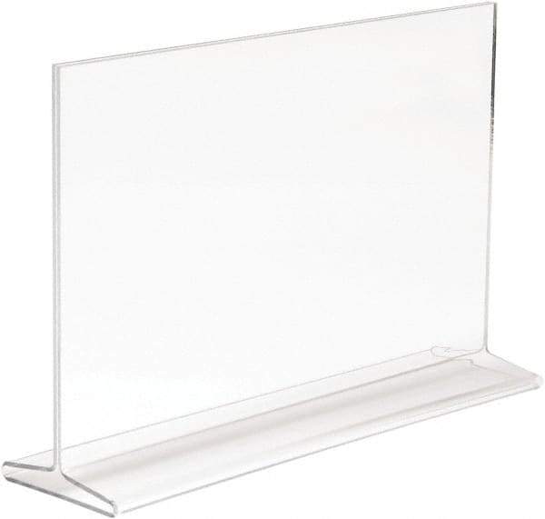 ECONOCO - 11 Inch Wide x 7 Inch High Sign Compatibility, Acrylic Round Frame Counter Top Sign Holder - Clear, 7 Inch Holder Height, Holds 1 Sign - All Tool & Supply