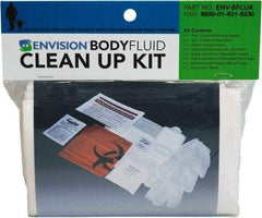 Ability One - 9 Piece, 1 Person, Body Fluid Clean-Up First Aid Kit - Plastic Bag - All Tool & Supply