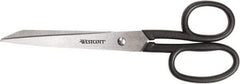 Westcott - 3-1/2" LOC, 8" OAL Stainless Steel Standard Standard - Plastic Straight Handle, For General Purpose Use - All Tool & Supply