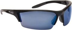 Uvex - Blue Mirror Lenses, Frameless Safety Glasses - Scratch Resistant, Adjustable Temples, Size Universal, Wrap Around - All Tool & Supply