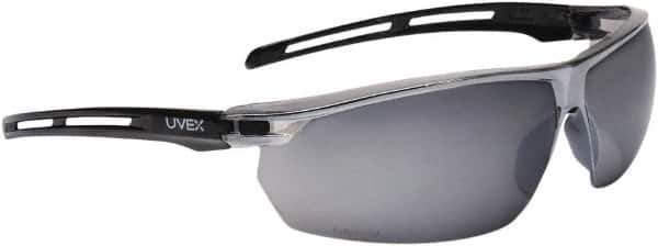 Uvex - Size Universal, Silver Mirror Anti-Fog Lens, Hybrid Safety Glasses/Goggles - Indirect Vent, Black Polycarbonate Frame - All Tool & Supply