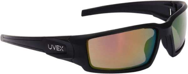 Uvex - Espresso Lenses, Framed Safety Glasses - Anti-Fog, Black Polycarbonate Frame, Adjustable Temples, Size Universal, Wrap Around - All Tool & Supply