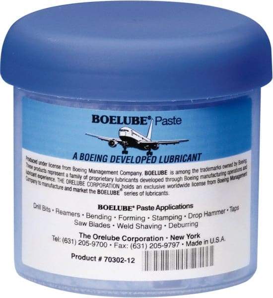 Boelube - BoeLube, 12 oz Jar Cutting Fluid - Paste, For Bending, Forming, Near Dry Machining (NDM) - All Tool & Supply