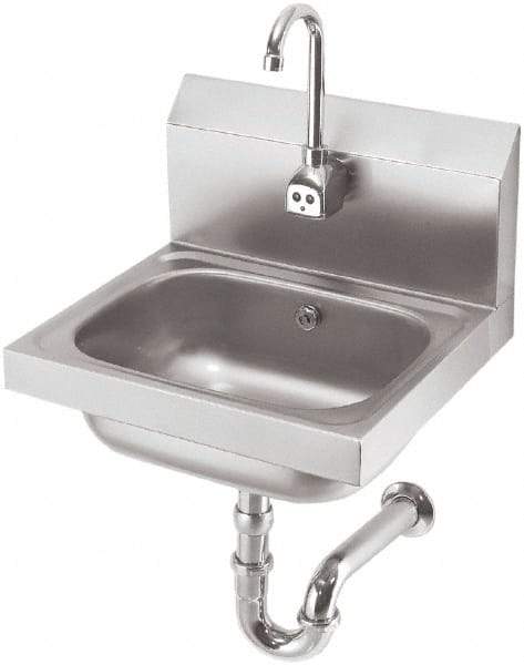 Krowne - 10" Long x 14" Wide Inside, 1 Compartment, Grade 304 Stainless Steel Hand Sink with Electronic Faucet - 20 Gauge, 15" Long x 16" Wide x 14" High Outside, 6" Deep - All Tool & Supply