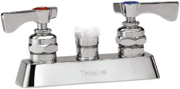 Krowne - Deck Mount, Spoutless Faucet Body Only - Two Handle, Color Coded, Blade Handle, Spoutless, No Drain - All Tool & Supply