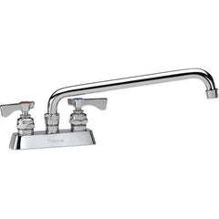 Krowne - Deck Mount, Low Arc Deck Mount Faucet - Two Handle, Color Coded, Blade Handle, Swing Spout and Nozzle, No Drain - All Tool & Supply