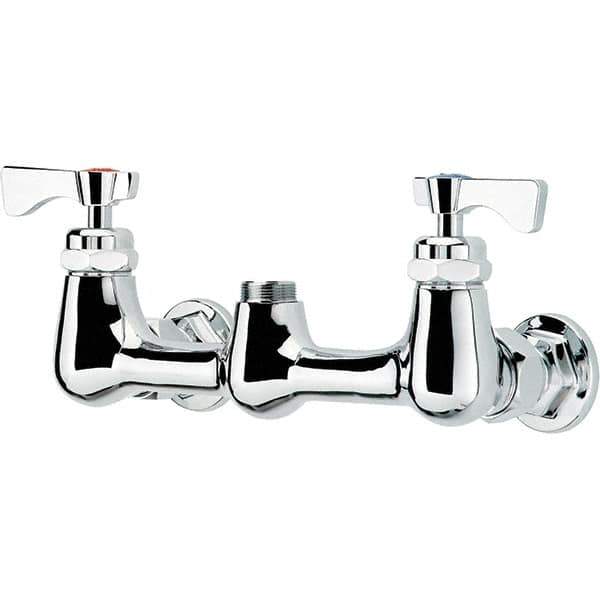 Krowne - Wall Mount, Spoutless Faucet Body Only - Two Handle, Color Coded, Blade Handle, Spoutless, No Drain - All Tool & Supply