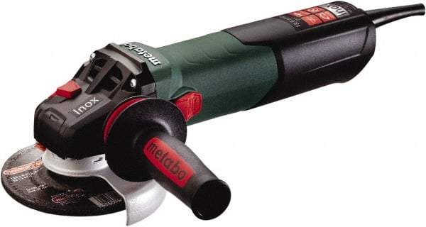 Metabo - 5" Wheel Diam, 2,000 to 7,600 RPM, Corded Angle & Disc Grinder - 5/8-11 Spindle, 120 Volts, 13.5 Amps - All Tool & Supply