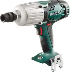 Metabo - 1/2" Drive 18 Volt Pistol Grip Cordless Impact Wrench & Ratchet - 1,600 RPM, 2,200 BPM, 450 Ft/Lb Torque, Lithium-Ion Batteries Not Included - All Tool & Supply