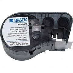 Brady - 1/2" x 1" Black Vinyl Cartridge - All Tool & Supply