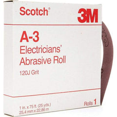 3M - 1" x 25 Yd 120 Grit Aluminum Oxide Shop Roll - Fine Grade - All Tool & Supply