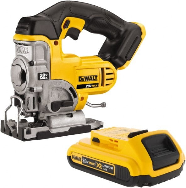 DeWALT - 20V 3,000 Strokes/min 1" Stroke Length 45° Max Angle Cordless Jigsaw - Exact Industrial Supply