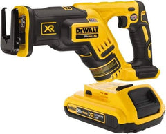 DeWALT - 20V, 0 to 2,900 SPM, Cordless Reciprocating Saw - 1-1/8" Stroke Length, 14-1/2" Saw Length, 1 Lithium-Ion Battery Included - All Tool & Supply