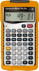 Calculated Industries - 11-Digit (7 normal, 4 Fractions) with Full Annunciators Handheld Calculator - 5/8" x 2-1/2" (15.00mm x 65.0mm) Display Size, Silver & Yellow, LR-44/A76 Powered - All Tool & Supply