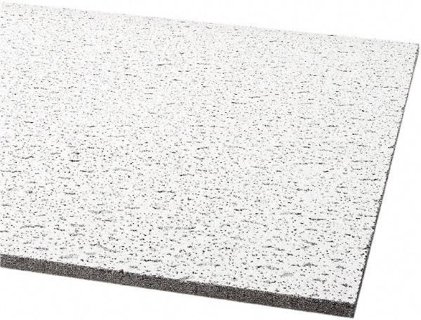 Armstrong World - 48" Long x 24" Wide, Wet-Formed Mineral Fiber Acoustic Ceiling Tile - ASTM E1264 Specification, White - All Tool & Supply