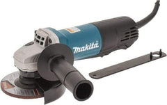 Makita - 4-1/2" Wheel Diam, 10,000 RPM, Corded Angle & Disc Grinder - 5/8-11 Spindle, 120 Volts, 7.5 Amps, Side Exhaust - All Tool & Supply