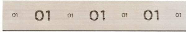 Starrett - 18" Long x 3/4" Wide x 1/4" Thick, AISI Type O1, Tool Steel Oil-Hardening Flat Stock - + 1/4" Long Tolerance, + 0.01 - 0.015" Wide Tolerance, + 0.01 - 0.015" Thick Tolerance - All Tool & Supply