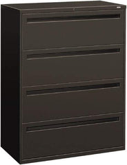 Hon - 42" Wide x 53-1/4" High x 19-1/4" Deep, 4 Drawer Lateral File - Steel, Charcoal - All Tool & Supply