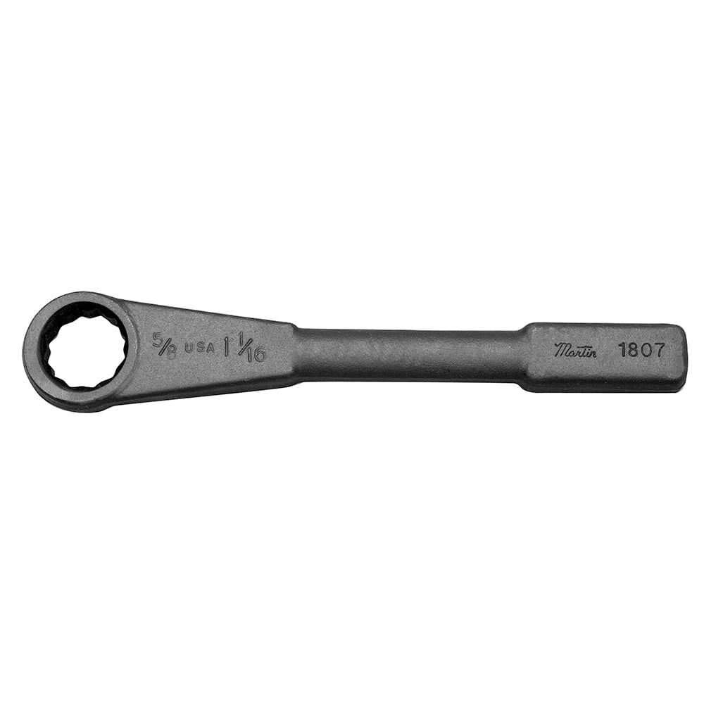 Martin Tools - Box Wrenches; Wrench Type: Striking ; Tool Type: Straight Striking Wrench ; Size (mm): 65 ; Number of Points: 12 ; Head Type: Box End ; Finish/Coating: Black Oxide - Exact Industrial Supply