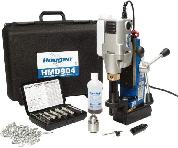 Hougen - 2" Travel, Portable Magnetic Drill Press - 450 RPM, 8 Amps, 1.25 hp, 920 Watts - All Tool & Supply