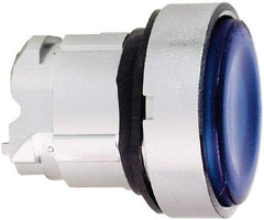 Schneider Electric - 22mm Mount Hole, Flush, Pushbutton Switch Only - Round, Blue Pushbutton, Nonilluminated, Momentary (MO) - All Tool & Supply