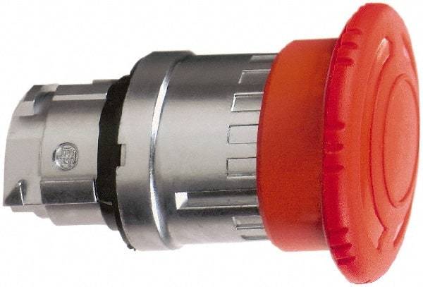 Schneider Electric - 22mm Mount Hole, Extended Mushroom Head, Pushbutton Switch Only - Round, Red Pushbutton, Maintained (MA), Momentary (MO) - All Tool & Supply