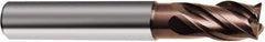 Guhring - 1/2", 4 Flute, Single End, Solid Carbide, Corner Chamfer End Mill - 3-1/2" OAL, Right Hand Flute, 1-1/4" LOC, Right Hand Cut - All Tool & Supply