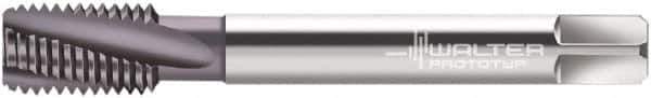 Walter-Prototyp - M16x2.00 Metric 4 Flute 6HX Modified Bottoming Spiral Flute Tap - Powdered Metal, AlCrN Finish, 110mm OAL, Right Hand Flute, Right Hand Thread, Series 2046663 - All Tool & Supply