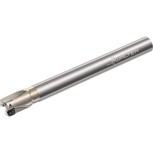 Walter - 16mm Cut Diam, 8mm Max Depth of Cut, 16mm Shank Diam, 180mm OAL, Indexable Square Shoulder End Mill - Multiple Insert Styles, Cylindrical Shank, 90° Lead Angle, Through Coolant, Series Xtra-tec - All Tool & Supply