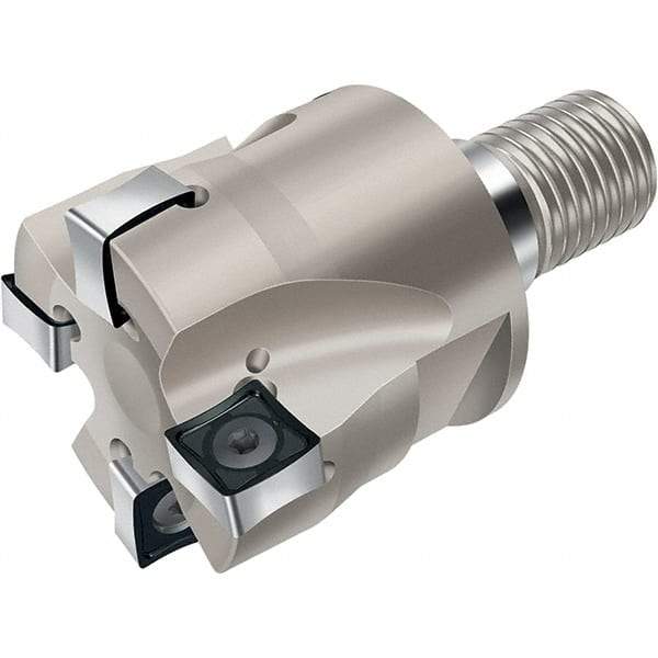 Walter - 40mm Cut Diam, 10mm Max Depth of Cut, Indexable Chamfer & Angle End Mill - Multiple Insert Styles, Modular Connection Shank, Through Coolant - All Tool & Supply