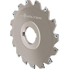 Walter - Arbor Hole Connection, 0.1575" Cutting Width, 0.9449" Depth of Cut, 100mm Cutter Diam, 1.2598" Hole Diam, 5 Tooth Indexable Slotting Cutter - F4053.B Toolholder, LN.X 070204 Insert, Right Hand Cutting Direction - All Tool & Supply