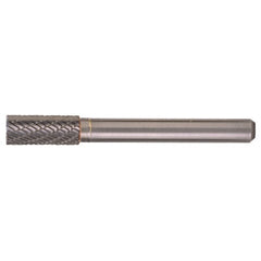 SA-5 Double Cut Solid Carbide Bur-Cylindrical without End Cut - Exact Industrial Supply