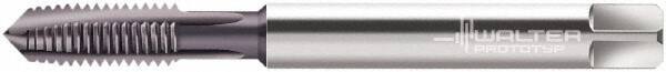 Walter-Prototyp - M10x1.50 Metric, 3 Flute, AlCrN Finish, Powdered Metal Spiral Point Tap - Plug Chamfer, Right Hand Thread, 100mm OAL, 20mm Thread Length, 10mm Shank Diam, 6HX Class of Fit, Series 2021763 - Exact Industrial Supply