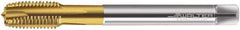 Walter-Prototyp - M8x1.00 Metric Fine, 3 Flute, TiN Finish, Powdered Metal Spiral Point Tap - Plug Chamfer, Right Hand Thread, 90mm OAL, 18mm Thread Length, 6mm Shank Diam, 6H Class of Fit, Series 7126365 - Exact Industrial Supply