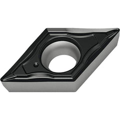 Walter - DCMT32.52 FP4 Grade WPP10S Carbide Turning Insert - TiCN/Al2O3/TiN Finish, 55° Diamond, 3/8" Inscr Circle, 5/32" Thick, 1/32" Corner Radius - All Tool & Supply