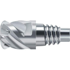 Walter-Prototyp - H2EC Carbide End Milling Tip Insert - TiAlN/TiAl Finish, 4 Flutes, 20mm Cutting Diam, 12mm Depth of Cut, 21.3mm Extension, 0.0787" Cnr Rad - All Tool & Supply