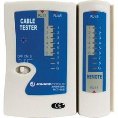 Jonard Tools - Modular Cable Tester - LED Screen, RJ11, RJ12 & RJ45 Connectors - All Tool & Supply