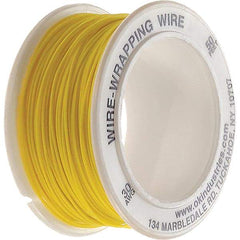 OK Industries - 30 AWG, 1 Strand, 15.2 m OAL, Copper Hook Up Wire - Yellow Kynar Jacket - All Tool & Supply