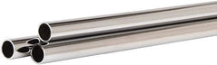 ECONOCO - 96" Max Width Round Tubing Closet Rod - 1" Diam, Chrome Finish - All Tool & Supply