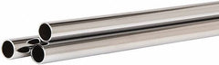 ECONOCO - 60" Max Width Round Tubing Closet Rod - 1" Diam, Chrome Finish - All Tool & Supply