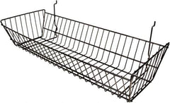 ECONOCO - 10" Deep, Rectangular Steel Peg Board/Slatwall Basket - 24" Wide x 5" High - All Tool & Supply