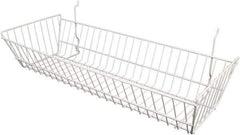 ECONOCO - 10" Deep, Rectangular Steel Peg Board/Slatwall Basket - 24" Wide x 5" High - All Tool & Supply