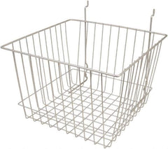 ECONOCO - 12" Deep, Square Steel Peg Board/Slatwall Basket - 12" Wide x 8" High - All Tool & Supply