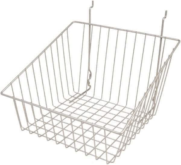 ECONOCO - 12" Deep, Square Steel Peg Board/Slatwall Basket - 12" Wide x 8" High - All Tool & Supply