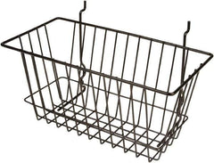 ECONOCO - 6" Deep, Rectangular Steel Peg Board/Slatwall Basket - 12" Wide x 6" High - All Tool & Supply