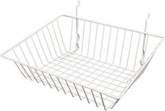 ECONOCO - 12" Deep, Rectangular Steel Peg Board/Slatwall Basket - 15" Wide x 5" High - All Tool & Supply