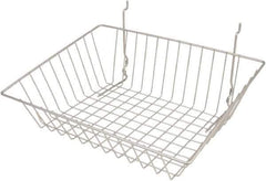 ECONOCO - 12" Deep, Rectangular Steel Peg Board/Slatwall Basket - 15" Wide x 5" High - All Tool & Supply