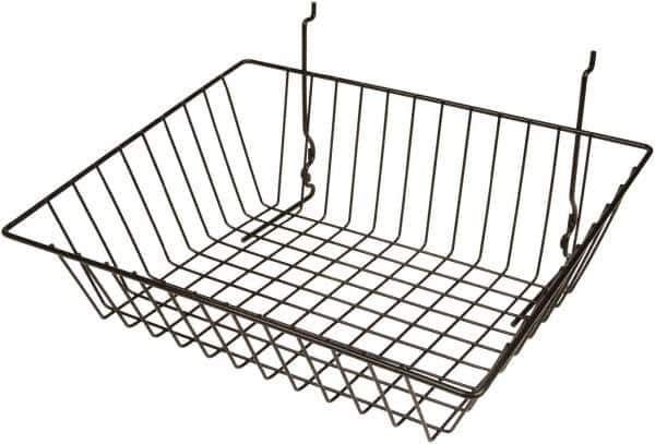 ECONOCO - 12" Deep, Rectangular Steel Peg Board/Slatwall Basket - 15" Wide x 5" High - All Tool & Supply