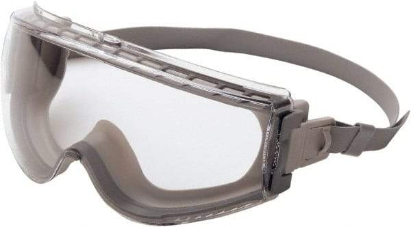 Uvex - Size Universal, Clear Polycarbonate Anti-Fog Lens, Safety Goggles - Indirect Vent, Gray Frame - All Tool & Supply