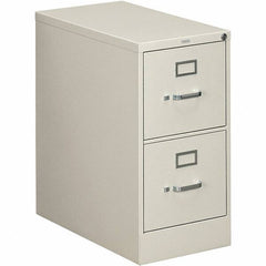 Hon - 15" Wide x 29" High x 26-1/2" Deep, 2 Drawer Vertical File - Steel, Light Gray - All Tool & Supply